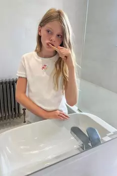 6-14 лет/пижама в цветочную полоску ZARA, синий