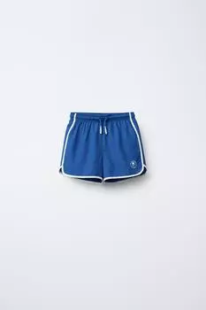 6-14 лет/ плавательные шорты с принтом пальмы ZARA, цвет Ink blue