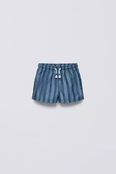 6-14 лет / полосатые плавательные шорты ZARA, синий