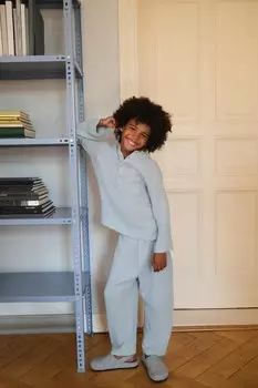 6-14 лет/текстурная пижама henley ZARA, серый