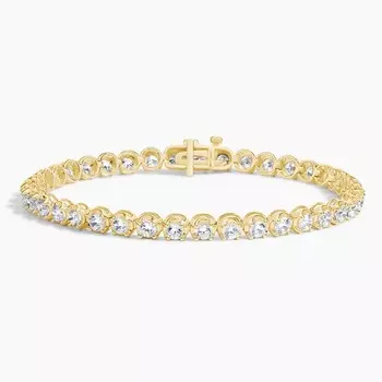 6,5-Дюймовый теннисный браслет с сертифицированным лабораторным бриллиантом (4 карата) Brilliant Earth
