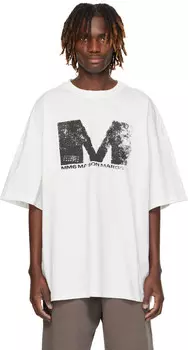 6 aison argiela Белая футболка с рисунком MM6 Maison Margiela