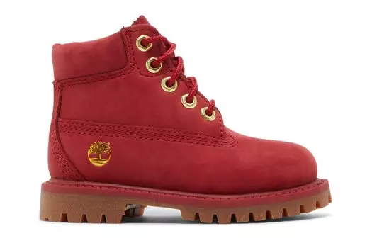 6-дюймовые ботинки премиум-класса для малышей Timberland, красный