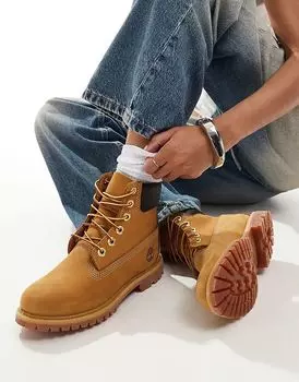 6-дюймовые ботинки премиум-класса из пшеничного нубука Timberland