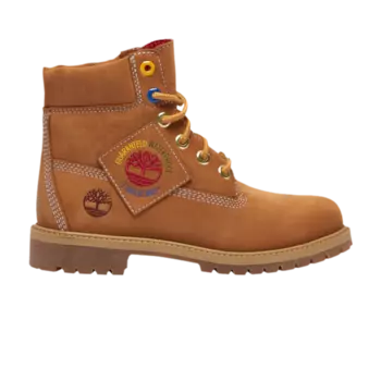 6-дюймовые водонепроницаемые ботинки премиум-класса Junior Timberland, коричневый