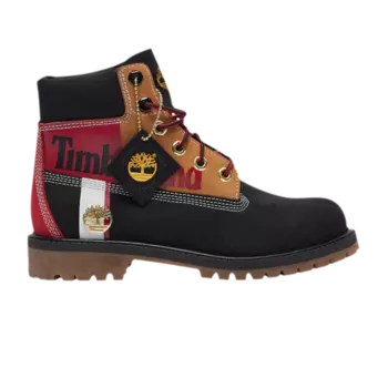 6-дюймовые водонепроницаемые ботинки премиум-класса Junior Timberland, черный