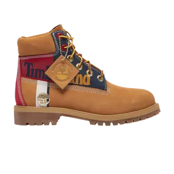 6-дюймовые водонепроницаемые ботинки премиум-класса Junior Timberland, коричневый
