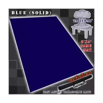 6 футов x 4 дюйма — сплошной синий, F.A.T. Mats - 6' x 4' (Tablewar)