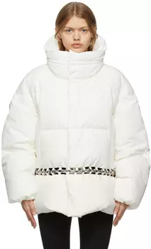 6 Moncler 1017 Alyx 9SM Белая пуховая куртка Arbutus Moncler Genius