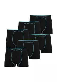 6 мужских хлопковых боксеров normani, бирюзовый