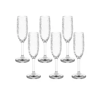 6 небьющихся бокалов для шампанского Morleos небьющееся игристое вино Бокал для просекко неразрушимый до 2000 полосканий Бокалы для походов, кемпинга, клуба, бара, бассейна, 153 мл