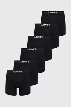 6 пачек боксеров Levi's, черный