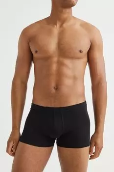 6 пар хлопковых боксеров H&amp;M, черный