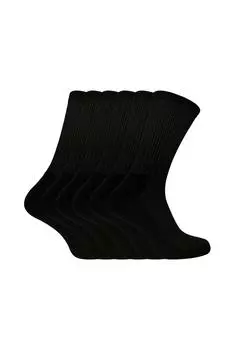 6 пар мягких спортивных носков для бега из органического хлопка и бамбука Sock Snob, черный