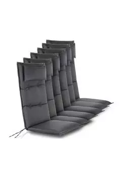 6 подушек для стульев с высокой спинкой Aspero, антрацит