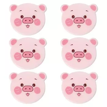 6 шт. держатели для одеял без острой головы мультяшной формы Нескользящие милые поросята зажимы для простыни фиксаторы для одеял аксессуары для спальни для школы розовый Stuttg