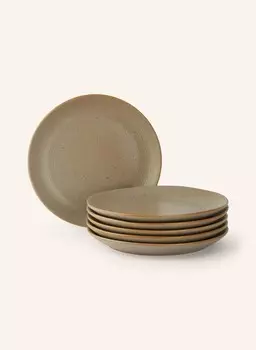 6 шт - Десертная тарелка Blomus KUMI, диаметр 21 см, серо-коричневый