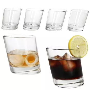 6 стаканов для виски Pisa, стакан 250 мл D.O.F. Стакан скотча с толстым дном MamboCat