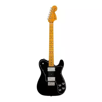 6-струнная электрогитара Fender American Vintage II 1975 Telecaster Deluxe (для правой руки, черная) Fender American Vintage II 1975 Telecaster Deluxe Electric Guitar (Black)
