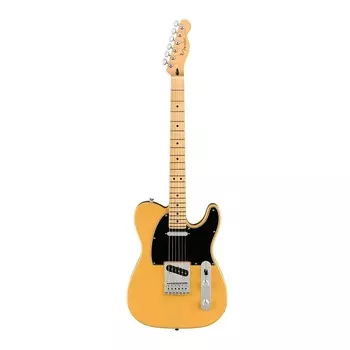 6-струнная электрогитара Fender Player Telecaster с корпусом из ольхи, глянцевой отделкой, 22 ладами и кленовым грифом в форме буквы «С» (кленовый гриф, цвет ириски)