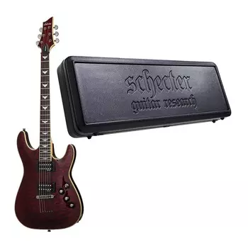6-струнная электрогитара Schecter Omen Extreme-6 (черная вишня) в комплекте с универсальным жестким футляром для гитары Schecter Schecter Omen Extreme-6 6-String Electric Guitar (Black Cherry) with Hardcase