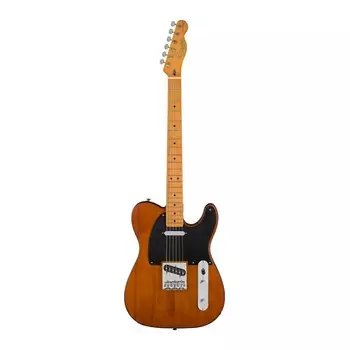 6-струнная гитара Fender Squier 40th Anniversary Telecaster Vintage Edition с кленовым C-образным грифом (кленовый гриф, атласный мокко) Fender 40th Anniversary Telecaster Guitar, Vintage Edition (Satin Mocha)
