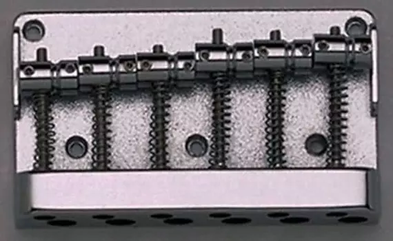 6-струнный сверхмощный бас-бридж, 3-1/8 дюйма, ХРОМ Allparts BB-3490-010