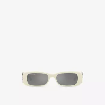 6E000253 bb0096s солнцезащитные очки прямоугольной формы из ацетата Balenciaga, белый
