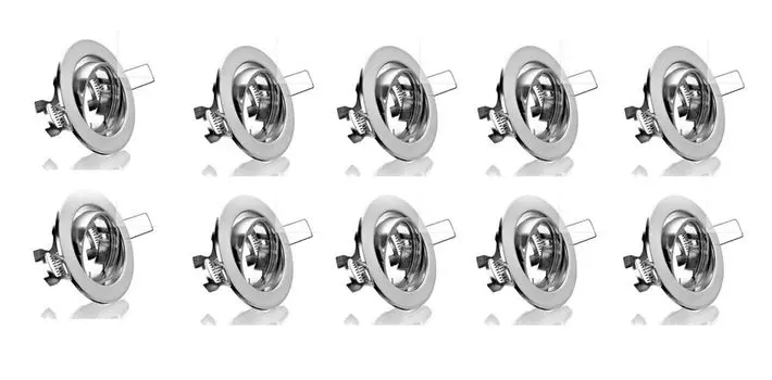 7049 Монтажная рама из матового железа 88 мм НАБОР из 10 шт., включая ствол GU10. Lichtideen