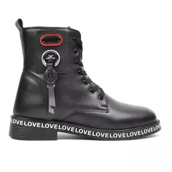 7085 Черные женские ботинки Ayakmod