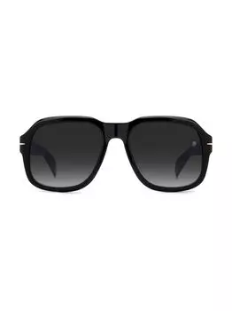 7090/S Квадратные солнцезащитные очки 55 мм David Beckham, черный