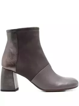 70-миллиметровые кожаные замшевые ботинки Chie Mihara, серый