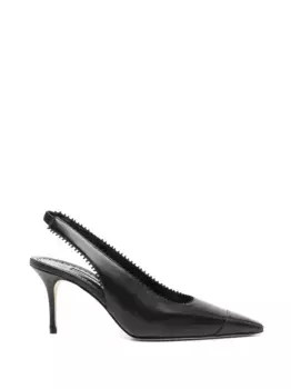 70-миллиметровые туфли с открытой пяткой Manolo Blahnik, черный