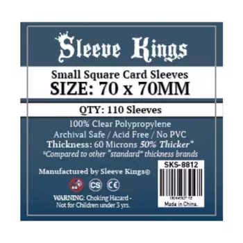 70x70 мм — маленькие квадратные конверты для карточек (110), Card Sleeves (Sleeve Kings)