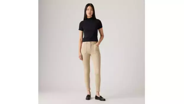 721 практичные женские джинсы скинни с высокой посадкой Levi's, коричневый