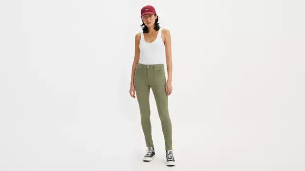 721 практичные женские джинсы скинни с высокой посадкой Levi's, зеленый