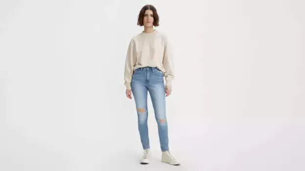 721 женские джинсы скинни с высокой посадкой Levi's, цвет High Beams - Light Wash
