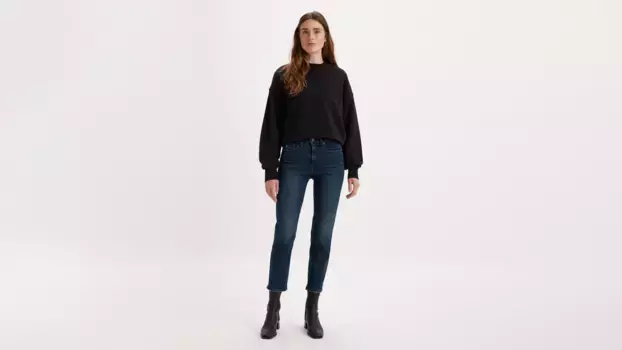 724 прямые женские джинсы с высокой посадкой Levi's, цвет Nothing But Love - Dark Wash