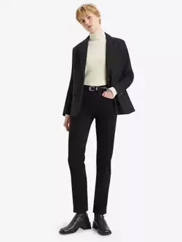 724 прямые женские джинсы с высокой посадкой Levi's, черный