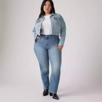 724 Прямые женские джинсы с высокой талией (размер плюс) Levi's, цвет Eternal Indigo - Medium Wash