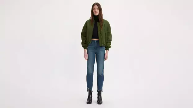 724 узкие прямые укороченные женские джинсы с высокой посадкой Levi's, цвет For Sure - Dark Wash