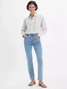724 узкие прямые женские джинсы с высокой посадкой Levi's, цвет Middle Course - Medium Wash
