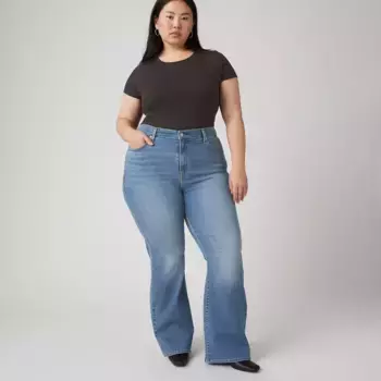 726 Женские джинсы клеш с высокой талией (размер плюс) Levi's, цвет Eternal Indigo - Medium Wash