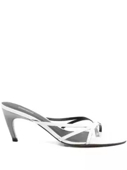 75-миллиметровые кожаные мюли COPERNI, белый