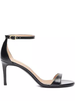 75 мм кожаные сандалии Stuart Weitzman, черный