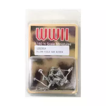 76,2-мм полевая пушка с расчетом, WWII Miniatures (1:160)