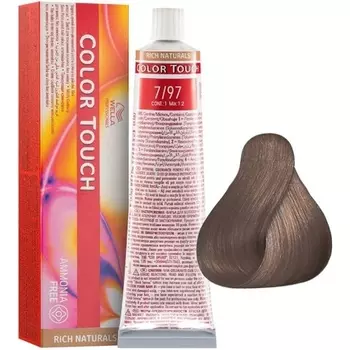 7/97 Блондин дымчато-коричневый цвет Touch Rich Naturals с аммиаком, 60 мл, Wella