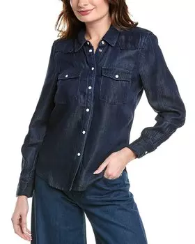 7 For All Mankind джинсовая рубашка в стиле вестерн, синий