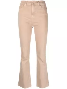 7 For All Mankind джинсы bootcut узкого кроя, нейтральный цвет