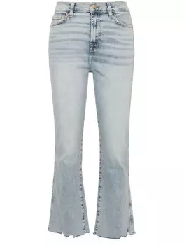 7 For All Mankind джинсы HW Slim Kick с необработанными краями, синий